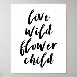 Póster Poster de citas para niños de flores silvestres vi