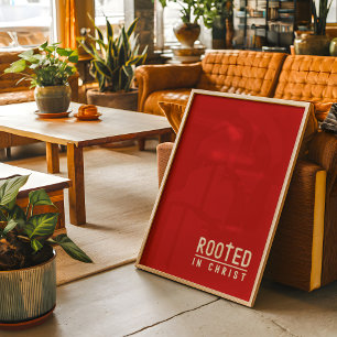 Póster Poster de citas religiosas cristianas de Rooted