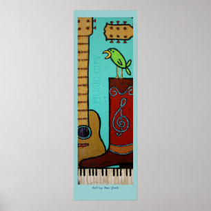 Póster poster de ciudad de música alta