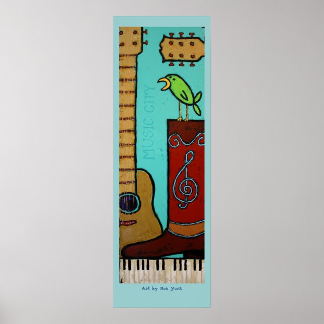 Póster poster de ciudad de música alta (Frente)