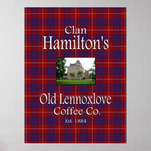 Póster Poster de Clan Hamilton en el antiguo café Lennoxl