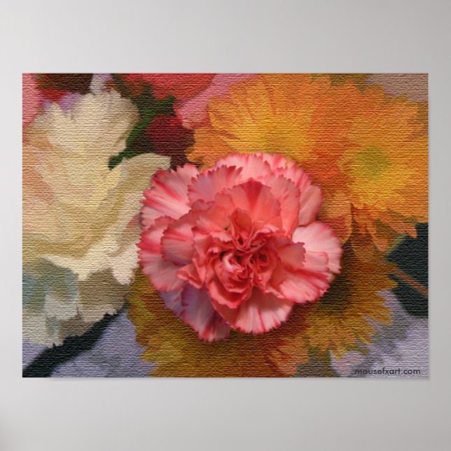 Póster Poster de claveles (Frente)