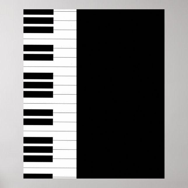 Póster Poster de claves de piano (Frente)