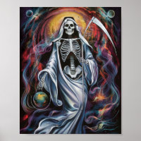 Poster de Cloak blanco Santa Muerte