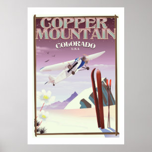 Póster Poster de cobre del vintage de Colorado de la