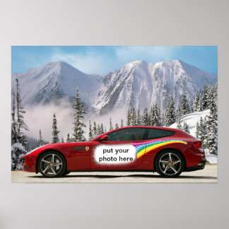 Póster poster de coche de carreras