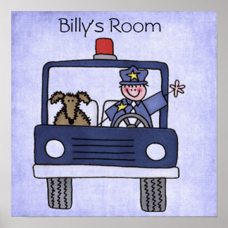 Póster Poster de coches de policía