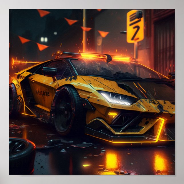 Póster Poster de coches deportivos (Frente)