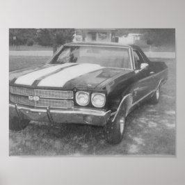 Póster Poster de coches negros