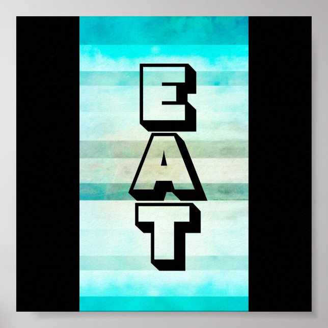 Póster poster de cocina con texto como diseño moderno en  (Frente)