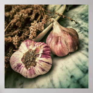 Póster Poster de cocina de ajo/cocina