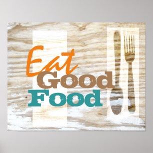 Póster poster de cocina de buena comida