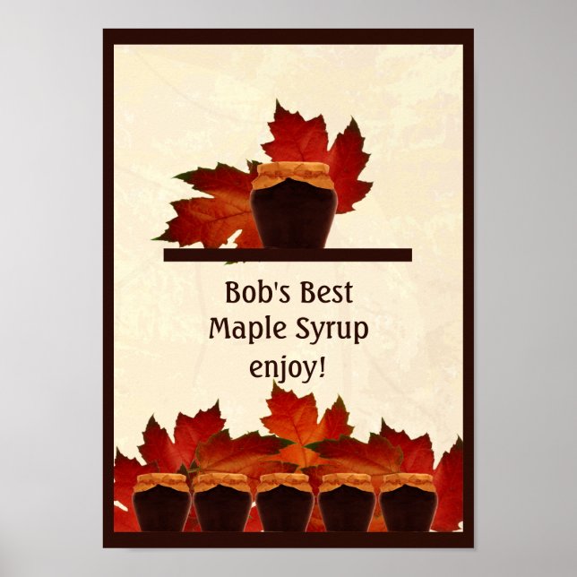 Póster Poster de cocina de campo de jarabe de arce (Frente)