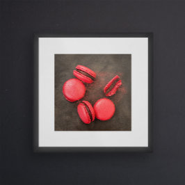 Póster Poster de cocina Sweet Macarons | Macarons Red Pin