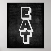 poster de cocina texto en negrita sobre gris angus