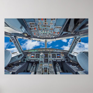 Póster Poster de Cockpit de aeronaves