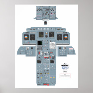 Póster POSTER de Cockpit de CRJ