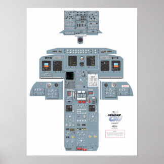 Póster POSTER de Cockpit de CRJ