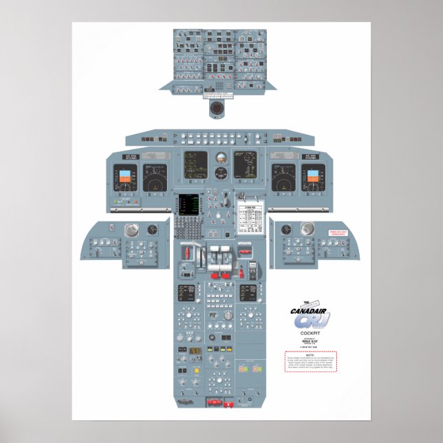 Póster POSTER de Cockpit de CRJ (Frente)