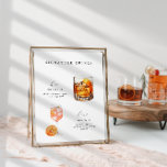 Póster Poster de cócteles Bodas para bebidas con firma<br><div class="desc">El Rótulo del Signature Bebe Cócteles Bodas Bar Poster. Cocktails anticuados de moda y de Aperol Spritz.</div>