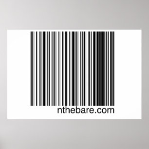 Póster poster de código de barras nthebare.com