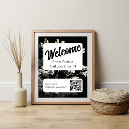 Póster Poster de código QR de contraseña de red WIFI de f