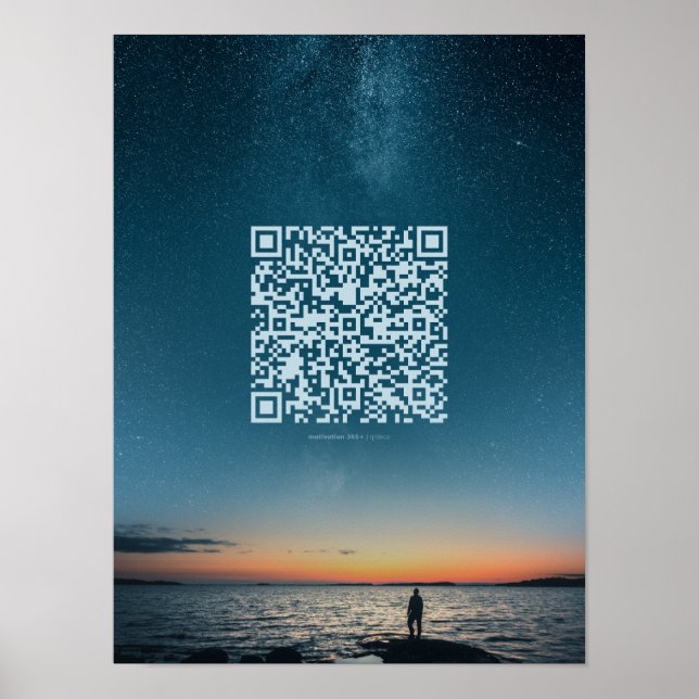 Póster Poster de código QR motivacional diario (Frente)