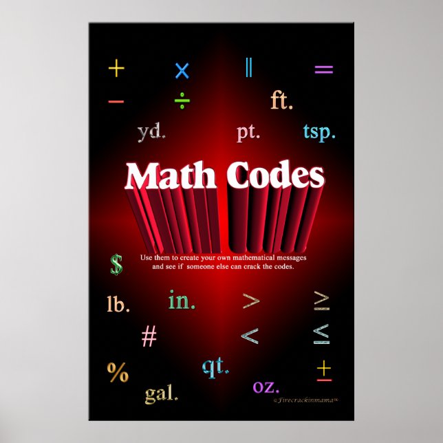 Póster Poster de códigos matemáticos (Frente)