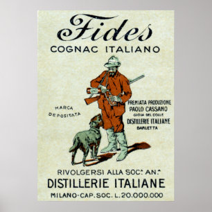 Póster poster de Cognac de Italia en 1905