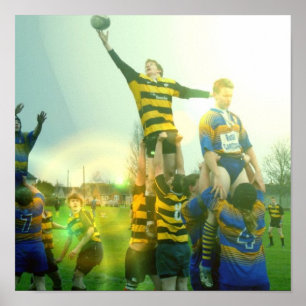 Póster Poster de coincidencia de Rugby