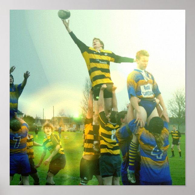 Póster Poster de coincidencia de Rugby (Frente)