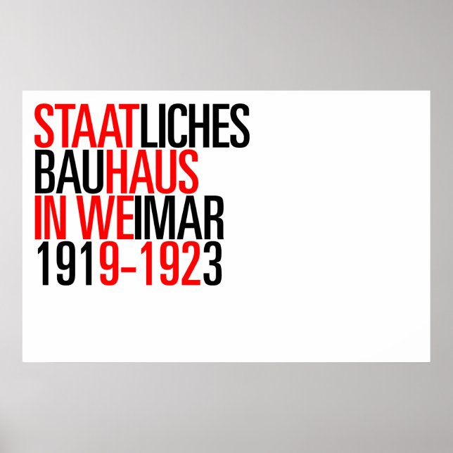 Póster Poster de colección Bauhaus (Frente)