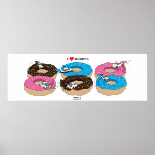 Póster Poster de coleccionistas "I love Donuts"