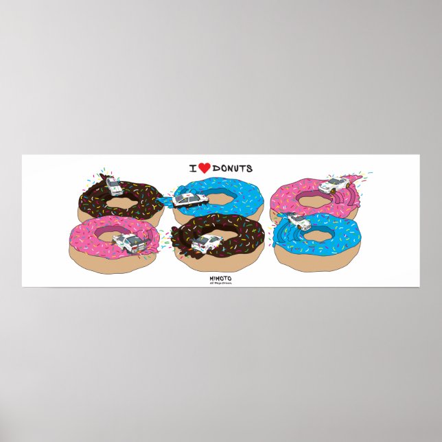 Póster Poster de coleccionistas "I love Donuts" (Frente)