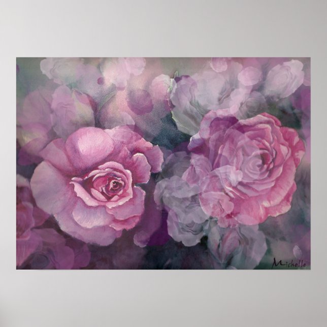 Póster Poster de Collage de Angel Face Rosas (Frente)