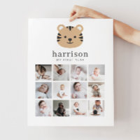 Poster de collage de fotos - Cara de tigre