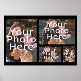 Póster Poster de collage de fotos, cuatro imágenes