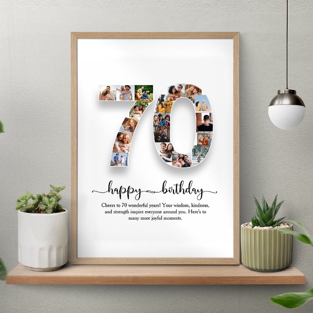 Póster Poster de Collage de fotos de cumpleaños número 70 (Subido por el creador)