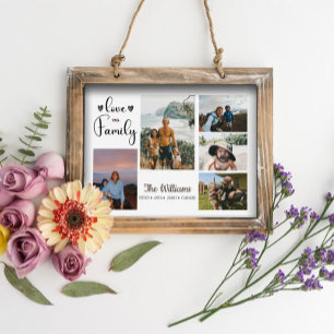 Póster Poster De Collage de fotos De Familia personalizad