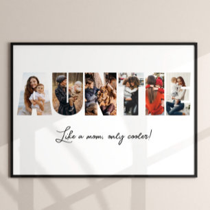 Póster Poster de Collage de fotos de la tía