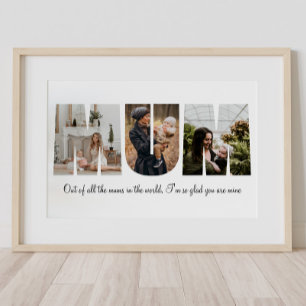Póster Poster de Collage de fotos de mamá