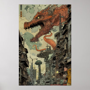 Póster Poster de Collage de Whimsical Comic Vignettes