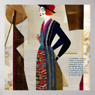 Póster POSTER de collage femenino generado por IA