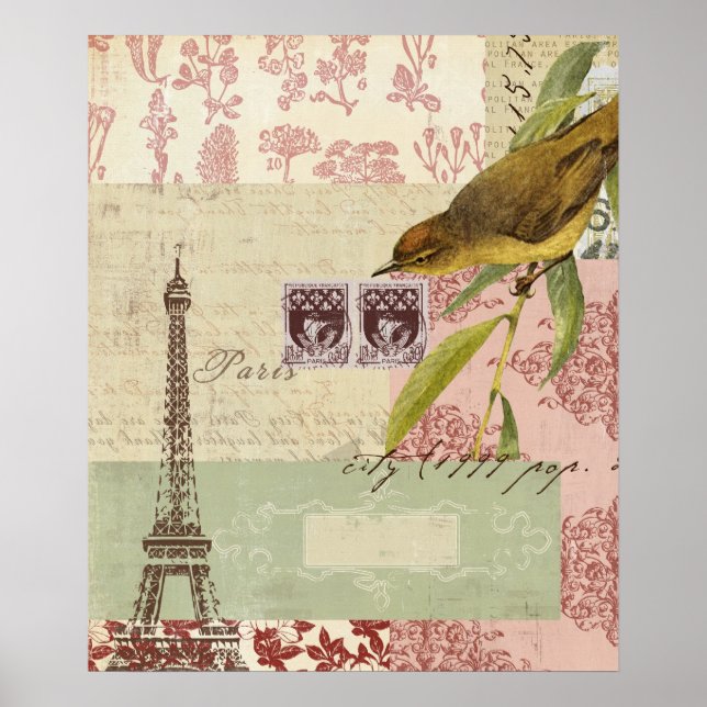 Póster Poster de Collage francés (Frente)