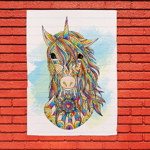 Póster Poster de color grande de unicornio detallado