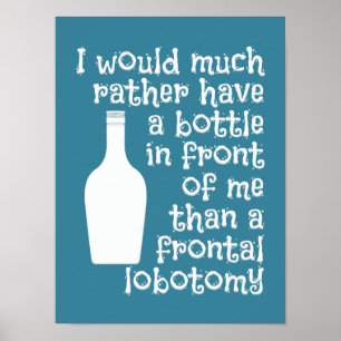 Póster Poster de color personalizado de humor para beber
