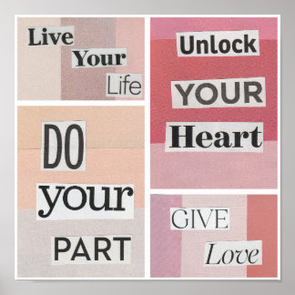 Póster Poster de color rosa