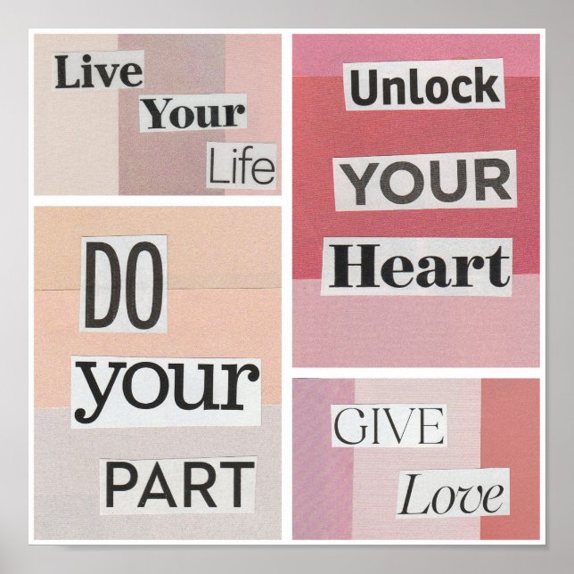 Póster Poster de color rosa (Frente)