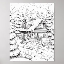 Póster Poster de Coloración de tiempo de navidades