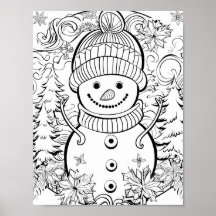 Poster de Coloración de tiempo de navidades